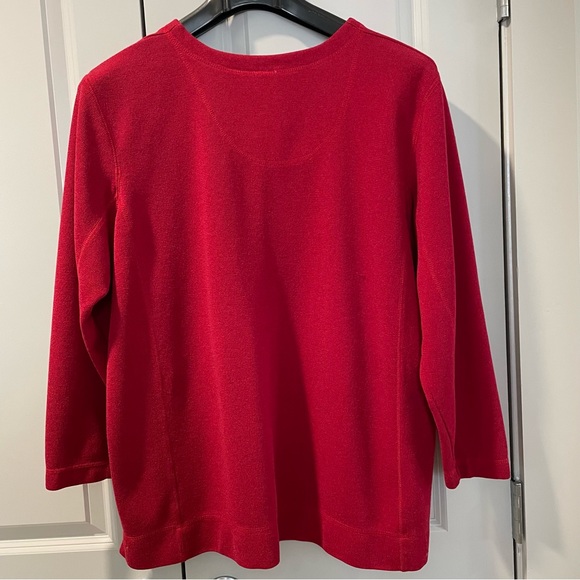 Just My Size Women’s Long Sleeve VNeck Sweater Red 22/24 Gently Worn - Picture 8 of 8